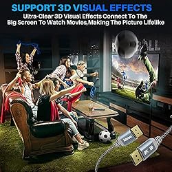 8K DisplayPort 1.4 Cable 15 Feet,Adoreen DP Cord