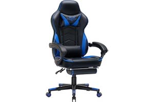 SNUGWAY Gaming Chair High Back Ergonomic Racing Computer Desk with Comfortable Lumbar Support and Headrest Girl Gamer Height Adjustable