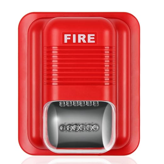 Flexzion Fire Alarm Horn Siren Strobe Quick Alert Safety System Sensor
