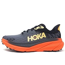 Hoka Men's Challenger 7 Sneaker, Castlerock/Flame, 14