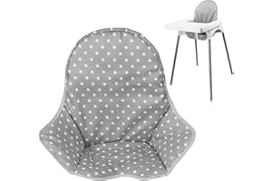 Twoworld High Chair Cushion for IKEA Antilop Highchair, Baby High Chair Seat Cover Liner Mat Pad Cushion for IKEA Antilop High Chair (Fashion Gray)