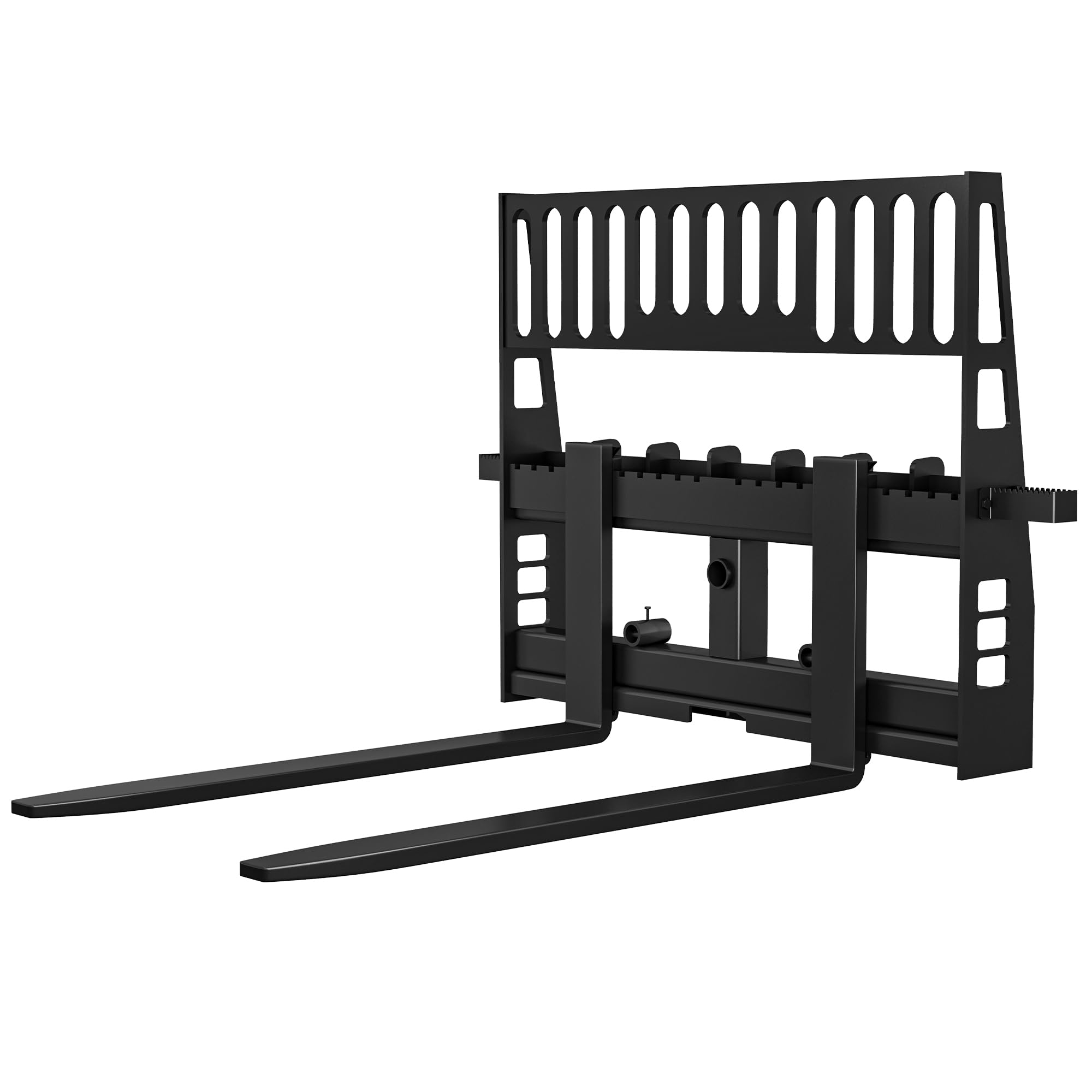 Photo 1 of YITAMOTOR 4000lbs Skid Steer Pallet Fork Attachment, 48" Fork Blades and 45" Pallet Fork Frame for Loaders Tractors Quick Tach Mount