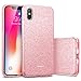 ESR Makeup Glitter Case for iPhone Xs/iPhone X, Glitter Sparkle Bling Cover [Three Layer] for iPhone 5.8 inch (2017 & 2018 Release)(Rose Gold)