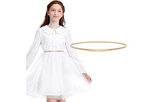 JASGOOD Kids Skinny Gold Metal Waist Belt for Girls Elastic Metal Chain Waist Belt