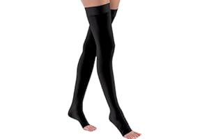 JOBST Relief Thigh High Graduated Compression Stockings 20-30mmHg - Comfortable Unisex Design with Silicone Dot Band - Open Toe