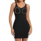 JOYSHAPER Shapewear Dress Slip Built in Bra for Women Tummy Control Padded Bra Shapewear Full Slips for Under Dresses