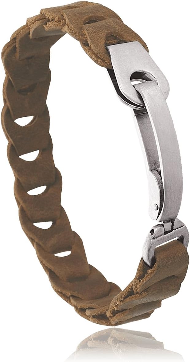 Steel Bracelet Men Passao Murat Paris Brown