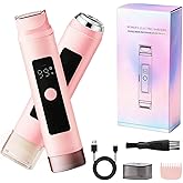 Bikini Trimmer for Women - Dual Head Electric Razor for Body Hair Removal, Cordless Facial Razor, Waterproof Wet & Dry Use Body Shaver, Hair Trimmer for Bikini Underarm Leg Arm Body Face, Pink