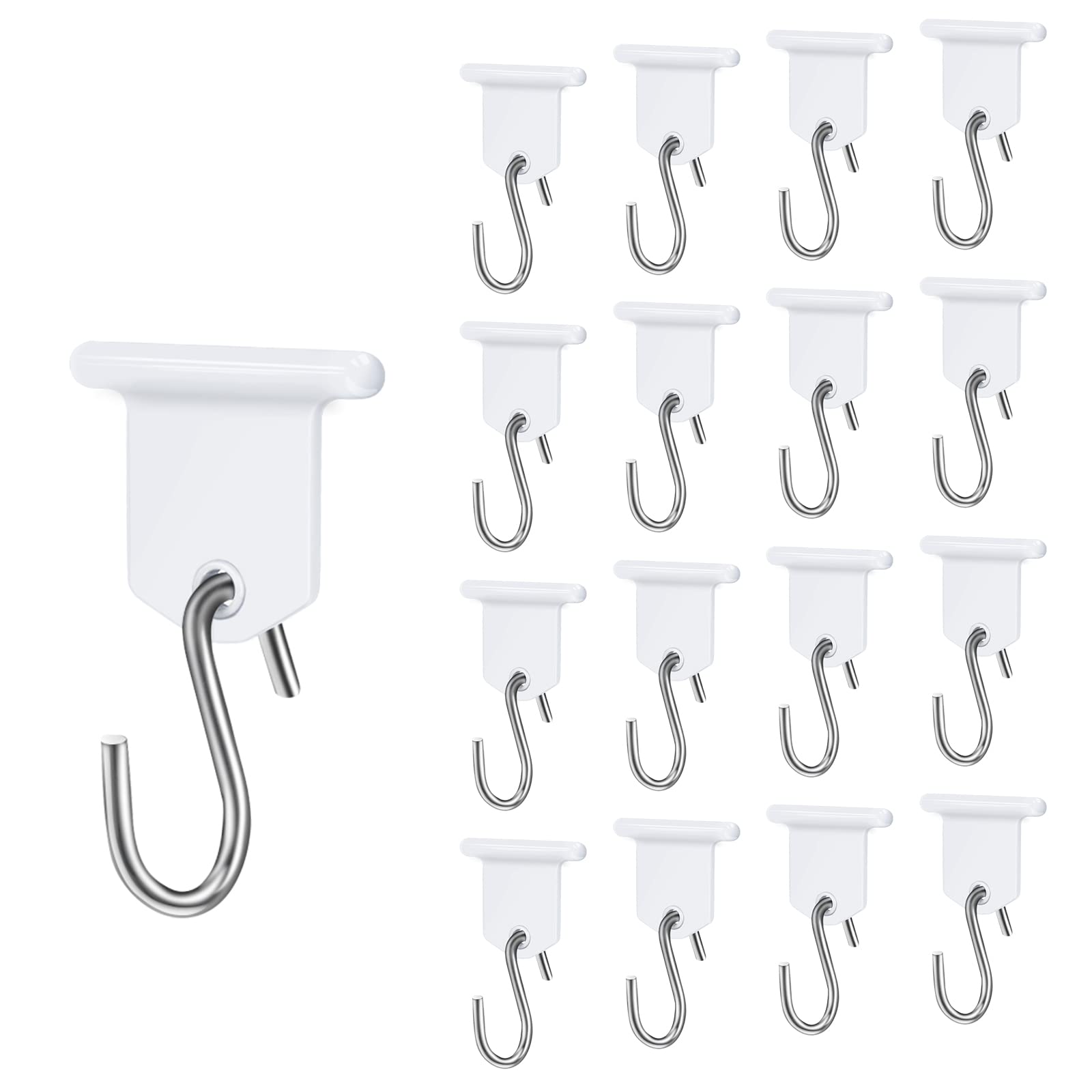URAQT RV Awning Hooks, 17 PCS RV Awning Accessory Hangers, Camping Awning Hook, Piping Rail Accessories for Motorhome, Caravan, Christmas Party, Camping Tent, Indoor and Outdoor Decoration
