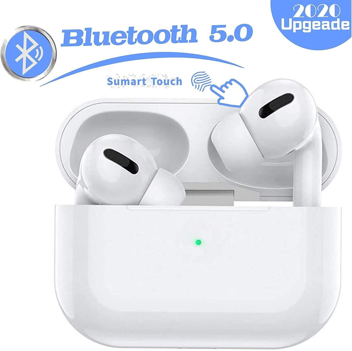 Bluetooth 5.0 Wireless Earbuds 3D Stereo Bluetooth Headphones IPX5 Waterproof Pop-ups Auto-Pairing Fast Charging, for Android iPhone Apple Airpods Pro