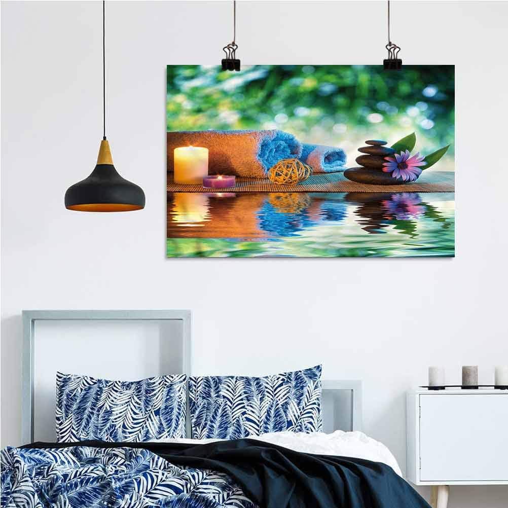 Spa Wall Decor Japanese Candles Meditation