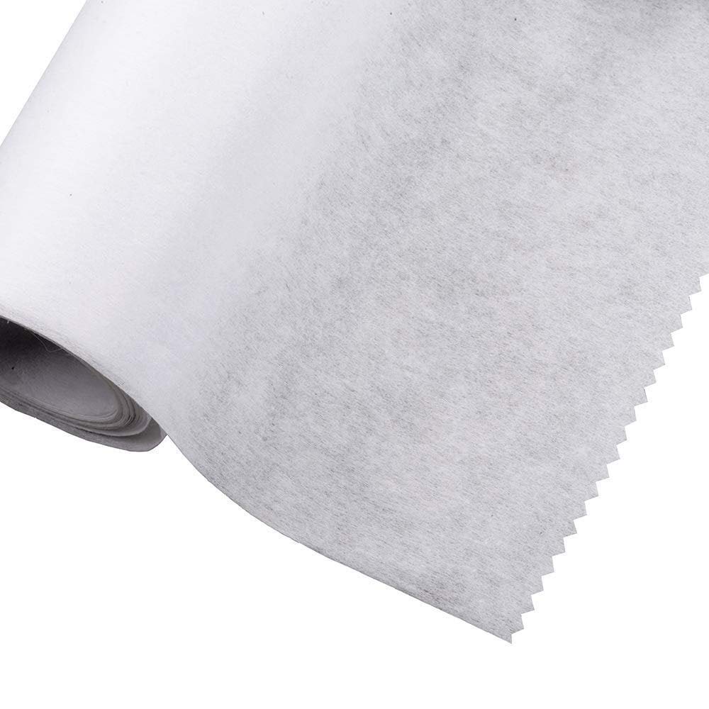 Iron On/Fusible Interfacing Fabric - Medium Weight 90cm Wide - 3 Metres - White (Non-Woven)