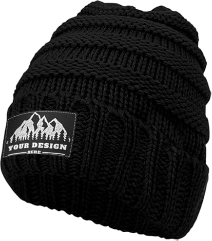Amazon.com: Custom Unisex Black Beanie Hat Personalized