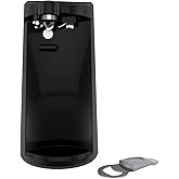 BLACK+DECKER EasyCut Extra-Tall Can Opener, EC500B, Removable Multi-Tool, Knife Sharpener, One-Touch Lever