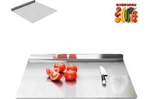 Stainless Steel Cutting Board with Lip for Kitchen | 2026 Premium Large Long-Lasting Multifunctional Cutting Board | Steel Ch