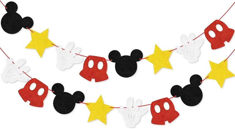 Amazon Co Jp ミッキーマウス バースデーパーティーバナー ミニーマウス ガーランド テーマ パーティーデコレーション サプライ ボーイズ ガールズ パーティー 記念品 ベビーシャワー装飾 ミッキーマウス おもちゃ