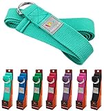 Wacces D-Ring Buckle Cotton Yoga Straps Bands - Best for Stretching