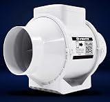 VENTS 100mm Inline Bathroom Fan Kit LED Light Timer 187 m3/hr 32dB IPX4 Ducting view 4