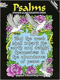 Psalms Stained Glass Coloring Book Dover Stained Glass ...