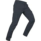 MOURCE Mens Cargo Work Pants, Ripstop Stretch Tactical Pants, Outdoor Water Resistant Hiking Pants (No Belt)