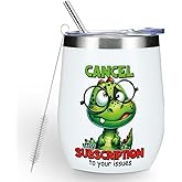 Funny Quotes Wine Tumbler, Sarcastic Dinosaur Gifts Dinosaur Decor Stuff Double Wall Vacuum Insulated Coffee Mug Wine Glass 12 oz Tumbler with Lid for Boys Girls Friend Birthday Friendship Christmas