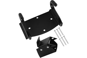 Heavy Duty Wheelbarrow Storage Hook with Spring-Loaded Lifter Latch, Rust-Proof Steel Garden Cart Hanger with Silicone Pads f