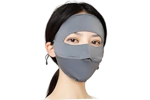 UV Face Mask, UPF50+ Breathable Sun Protection Mask, Washable Reusable Face Cover with Adjustable Strap for Running Beach Out