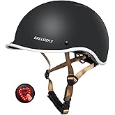 Exclusky Bike Helmet for Adults,Adjustable Cycling Helmet for Men & Women Safety Certified Bicycle Helmet for Commuting, Road Biking, Skating with USB Rechargeable Rear Light