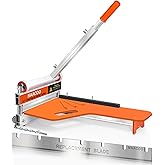 NAACOO 13in Laminate Floor Cutter with Wheel, Extra Blade Work Efficiently | 1 Step Meet Angle&amp;Length Cut,13MM Lvp Cutter, Flooring Tools to Cut Vinyl Plank Floor, Engineer Wood, LVT, VCT, SPC, WPC