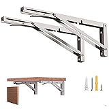 20-Inch Foldable Brackets for DIY Folding Shelves