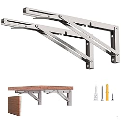20-Inch Foldable Brackets for DIY Folding Shelves