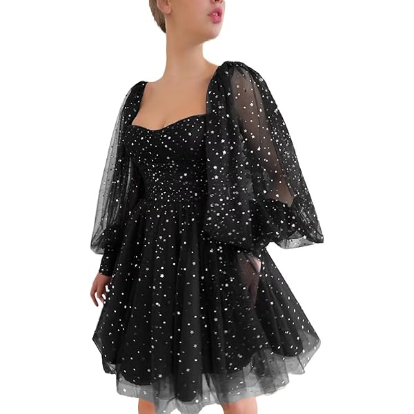 flare sleeve homecoming dress Lavetir A-Line/Princess Cowl Neck Puff Sleeves Short Homecoming Dresses with Ruffles 2026 main image 1