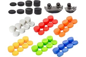 AMBERTOWN Pack of 8 pcs Analog Controller Gamepad Raised Antislip Thumb Stick Grips Thumbsticks Joystick Cap Cover for PS5, PS4, PS3, Switch Pro, Xbox one, Xbox 360, Wii U, PS2 Controller (Orange)