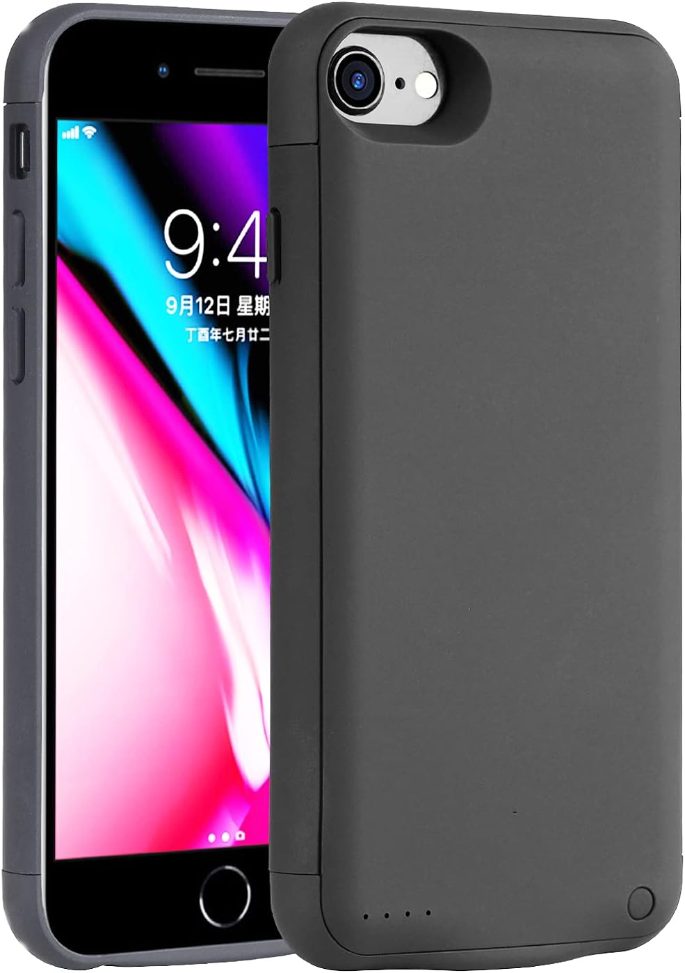 Battery Case for iPhone 8/7/6s/6/Se,[7000mah] Mah Portable Protective Charging Case Extended Rechargeable Battery Pack Charger Case Compatible with Battery Case for iPhone 8/7/6s/6/Se(4.7 Inch Black)