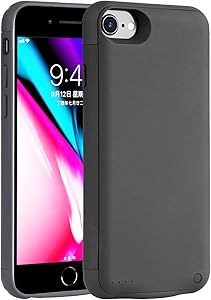 Battery Case for iPhone 8/7/6s/6/Se,[7000mah] Mah Portable Protective Charging Case Extended Rechargeable Battery Pack Charger Case Compatible with Battery Case for iPhone 8/7/6s/6/Se(4.7 Inch Black)