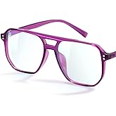livho Vintage Aviator Blue Light Blocking Glasses, Fashion Oversized Frames with UV Protection Coating, Unisex Design