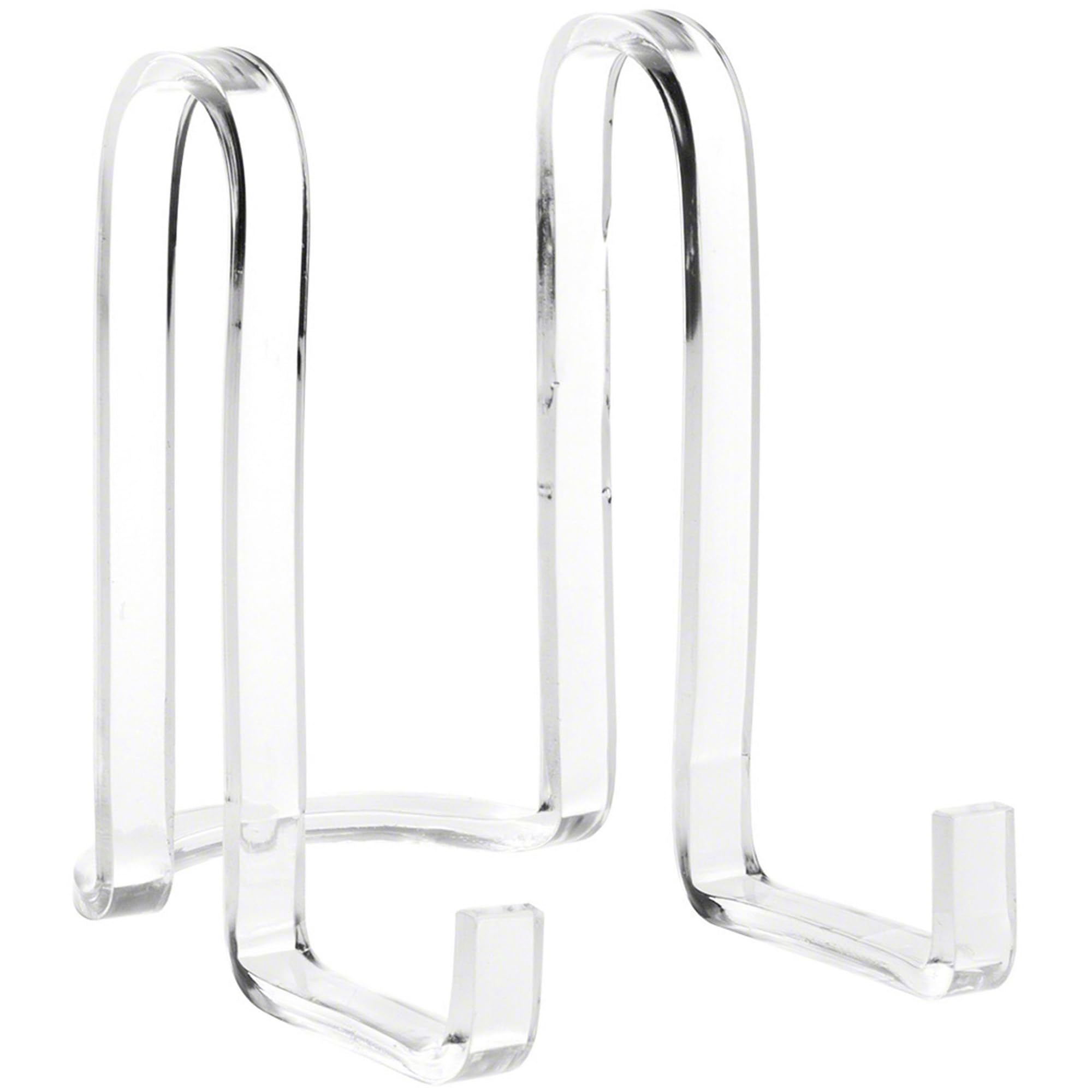 Plymor Brand Clear Acrylic Ribbon-Style Display Easel, 6.125" H x 4" W x 6.5" D