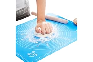 LIMNUO Silicone Baking Mat, Extra Thick Large Non Stick Pastry Mat Sheet for Dough Pie Crust Rolling Mats, Non-Stick and Anti
