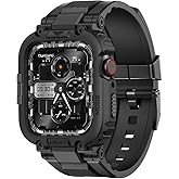 amBand M1 Sport Case Band for Apple Watch Ultra 3/2/1 & SE 3/2/1 & Series 11 10 9 8 7 6 5 4 3 49mm 46mm 45mm 44mm 42mm 41mm 40mm 38mm, Shockproof & Scratch Resistant Rugged Bumper for Men
