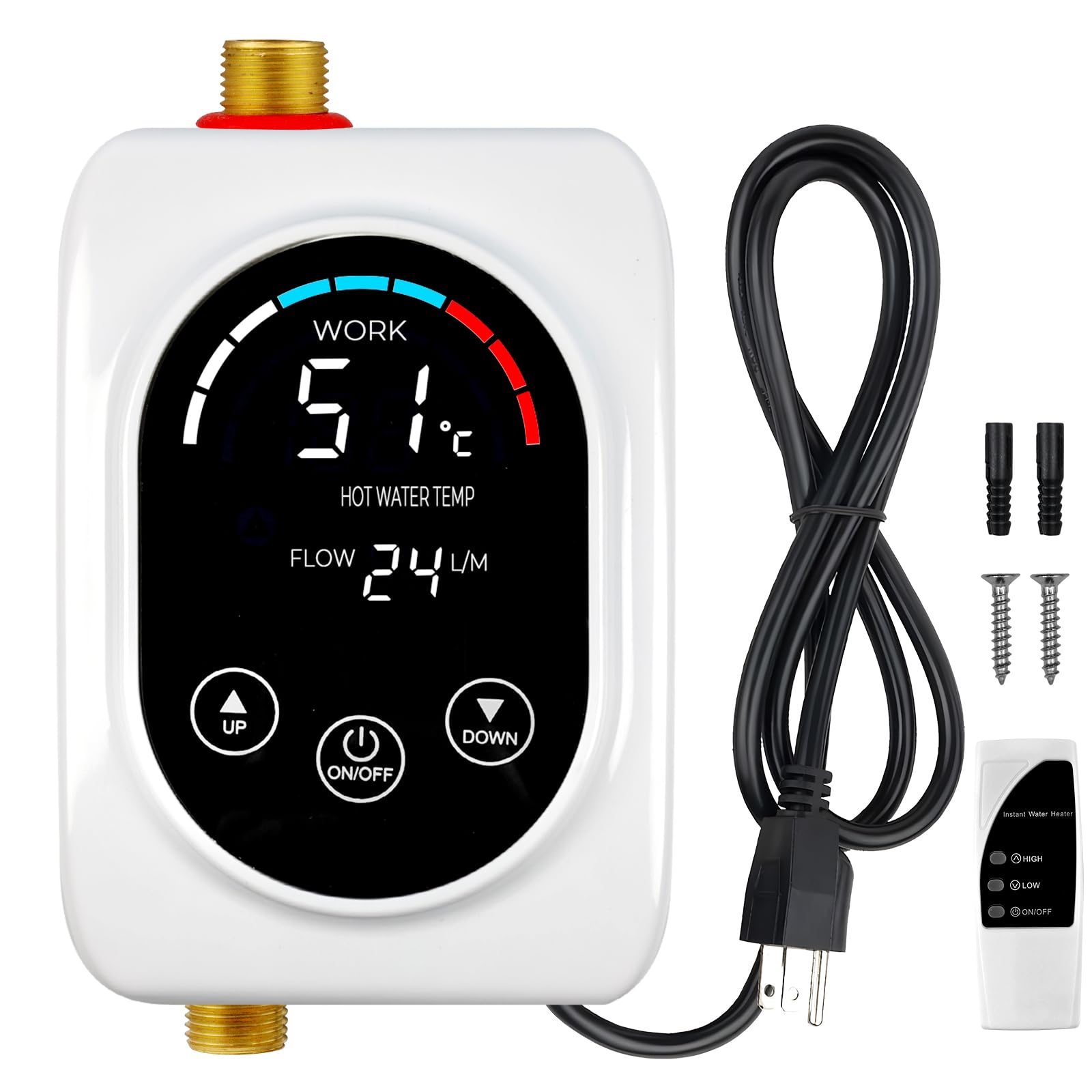 Photo 1 of DOYXC Tankless Water Heater Electric 110V, 3000W Under Sink Instant On Demand Hot Water Heater, Portable Mini Small Water Heaters with Digital Display for Kitchen Bathroom RV