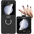 AICase for Samsung Galaxy Z Flip 5 Case with Ring, Protective Slim Thin Fit Women Girl Cute Phone Case for Samsung Galaxy Z Flip 5 5g, Black