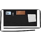 JILANLO Waist Apron,Waiter short apron with 3 pockets，Black waiter half apron