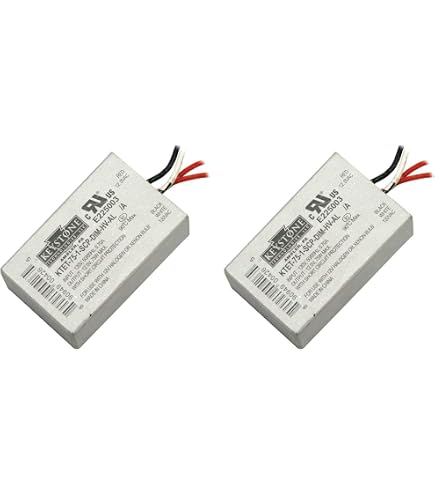2-Pack Keystone KTET-75-1-SCP-DIM-HV-AL Step Down Transformer – 75W, 120V Input To 12V Output, Dimmable, Aluminum Case, For Track & Recessed Low-Voltage Lighting