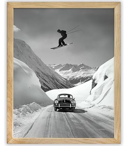 Amazon.com: Vintage Ski Jump Black & White Photography: 11x14