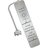 Sunflower Bookmark Gifts for Women, Inspirational Metal Book Marks, Cute Floral Bookmarks for Reading, Sunflower Sunshine Teacher Appreciation Birthday Gifts