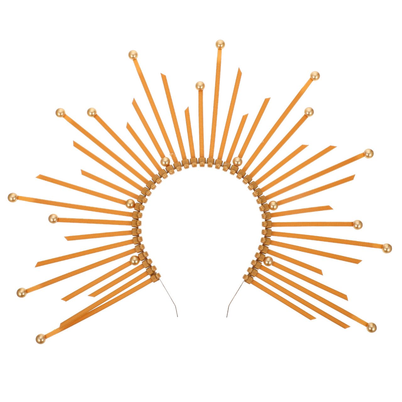 Luxshiny Gold Halo Headband Spiked Crown Greek Goddess Style Decorative Headpiece for Halloween Cosplay Party