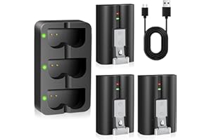 3 Packs Batteries for Ring(3.65V 6040mAh) and Charging Station, Quick Release Rechargeable V4 Battery Compatible with Ring-Vi