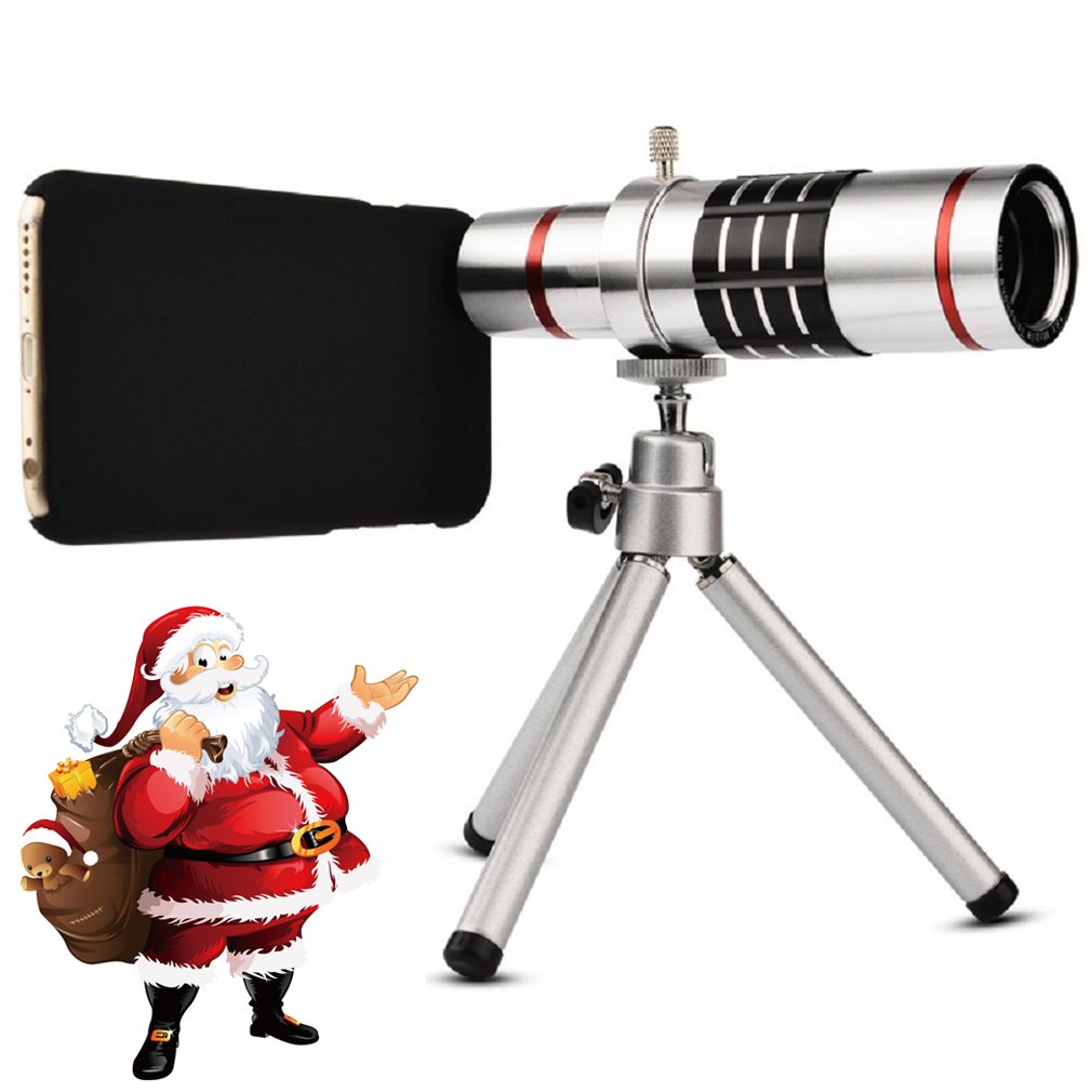 Youniker Optical Camera Lens Kit for iPhone 7 Plus,18x Manual Focus Telephoto Lens for iPhone 7 Plus,Including 18x Aluminum Zoom Telescope Camera Lens With Tripod + iPhone7 Plus Case
