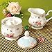 Jusalpha® Fine china floral vintage sugar and creamer set (Sugar and Creamer Set 01)