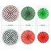 ADLKGG Party Hanging Paper Fans Set, Round Pattern Paper Garlands Decoration for Party Birthday Christmas Events Accessories, Set of 6